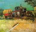 Encampment of Gypsies with Caravans Vincent van Gogh